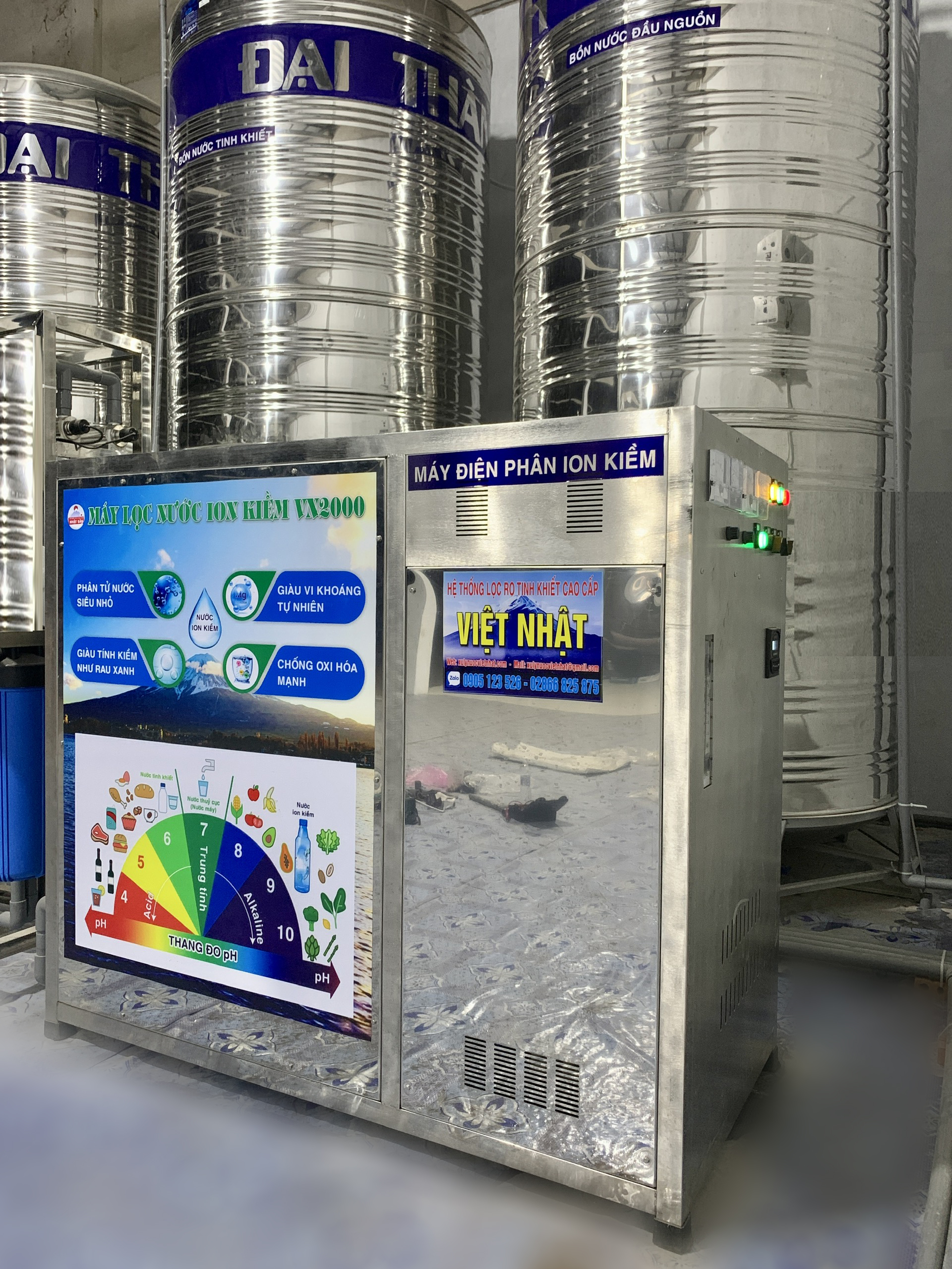 cho rat chất lượng nước khoáng ion kiềm chất lượng hảo hạng